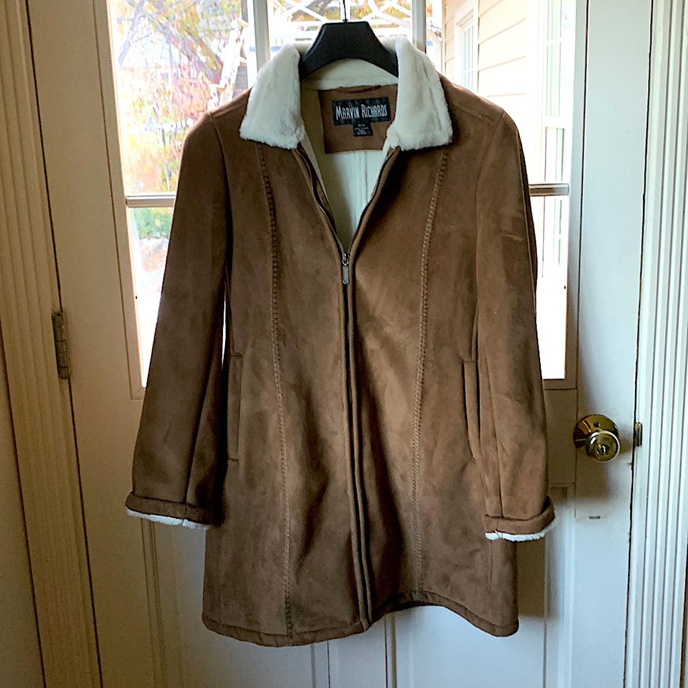 Marvin Richards Merino shearling Sheepskin 3/4 length coat